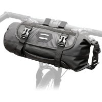 Sac impermeabil ajustabil pentru bicicletă - negru 3 până la 7 litri