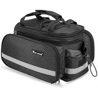 Geantă impermeabilă pentru suportul spate al bicicletei - Negru, 10-25 litri