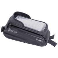 Geantă impermeabilă pentru cadru cu buzunar pentru mobil - Neagră, 1 litru