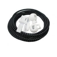 Baton gume reflexe pentru pantofi cu elastic, o pereche - Gri negru alb, 100 cm