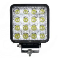 Proiector LED de lucru 48W 9-30V - Pătrat, 16 LED-uri