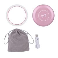 Oglindă de buzunar LED USB cu opțiune de încărcare wireless