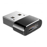 Adaptor USB 2.0 (M) la USB-C (F) OTG - Negru