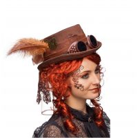 Cilindru pentru dame Steampunk - Marrone
