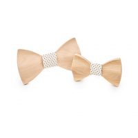 Set de două papioane din lemn pentru adult și copil - 3D, luminos cu centru pătrățos
