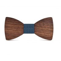 Papion din lemn - Elegant, denim închis