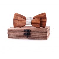 Set de două fundițe din lemn pentru adult și copil - Elegant, bej cu buline