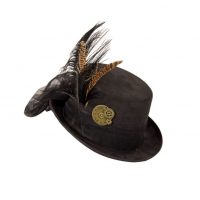 Cilindru damă Steampunk - Negru