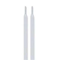 <b>Șireturile late cu imprimeu, o pereche - Albe, 120 cm</b>