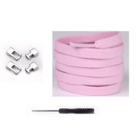 Șireturi elastice pentru încălțăminte cu clips, un set - Oranj și roz, 100 cm