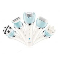 Epilator feminin 5v1 - Alb și Albastru
