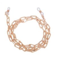 Lănțișor delicat pentru ochelari - Roz auriu