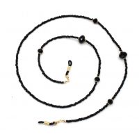 Șirag de mărgele pentru ochelari - Negru