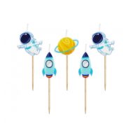 Lumânări cu suport - Univers, 5 buc.