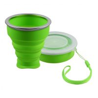 Cupa pliabilă din silicon 200 ml - Verde