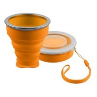 Cupa pliabilă din silicon 200 ml - Portocalie