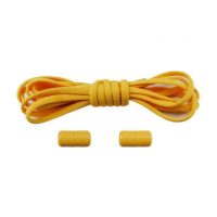 Șireturi pentru pantofi ovali, ună pereche - Galbene, 100 cm