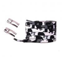 Șireturi elastice pentru pantofi cu închidere magnetică, o pereche - Negru-alb, 100 cm