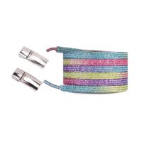 Șireturi elastice pentru pantofi cu clasă magnetică de prindere, o pereche - Colorate strălucitoare, 100 cm