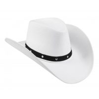 Pălărie cowboy unisex - Alb