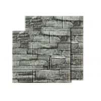 Panel 3D autocolant pentru perete - Cărămidă gri închis