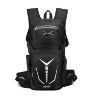 Rucsac pentru ciclism cu buzunar pentru rezervor de apă și cască - Negru