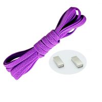 Șireturi elastice pentru pantofi lățimi - Tip D - închidere magnetică, o pereche - Violet, 100 cm