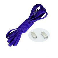 Șiruri elastice pentru pantofi late - Tip D - cu prindere magnetică, un set - Albastru ceresc, 100 cm