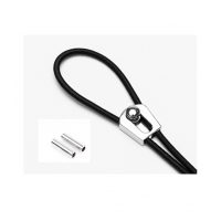 Șireturi elastice rotunde pentru pantofi cu clips, o pereche - Negru, 100 cm