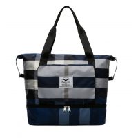 Geantă sportivă de călătorie de mare capacitate - Caro albastru