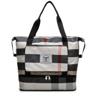 Geantă sportivă de călătorie de mare capacitate - Caro verde-roz