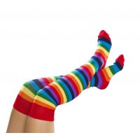 Ciorapi lungi pentru femei - Pătrați colorat