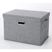Cutie pliantă de depozitare cu capac, mărimea S - Gri