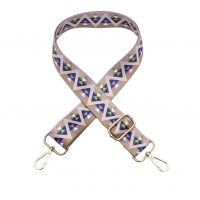 Cureaua interschimbabilă pentru geantă - Mov-Bej, clemă aurie