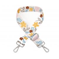 Cureaua interschimbabilă pentru geantă - Flori, clemă argintie