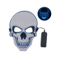 Masca cu LED - Skull, albastră