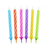 lumânări de tort - colorate, 24 buc