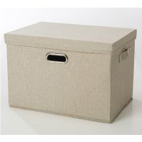 Cutie pliabilă de stocare cu capac, dimensiune M - Bej