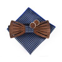 Set de papion din lemn - Elegant cu decupaje