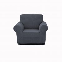 Husă universală din catifea pentru fotoliu - Gri Oțel