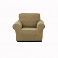 Husă universală din catifea pentru fotoliu - Gri deschis Fleece