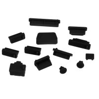 Set de dopuri antipoală pentru laptop - negru, 16 bucăți