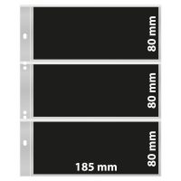 Foaie de album transparentă cu separator negru (10 buc) - MULTI COLLECT MU3103