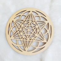 Ornament din lemn de 15 cm - Mandala - Stea