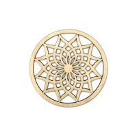 Ornament din lemn de 10 cm - Mandala - Picături