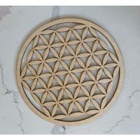Ornament din lemn de 30 cm - Mandala - Floarea vieții