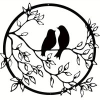 Decorațiune metalică de perete 28 cm - Păsări