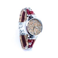 Ceasuri din plută eco-friendly pentru femei - Cara, roz