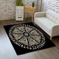 Covoare 50 x 80 cm - Scut Viking, rune nordice