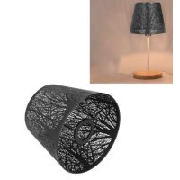 Abajur - Negru, sculptat